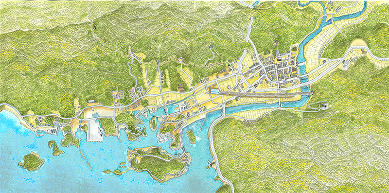 高知県宿毛市絵地図