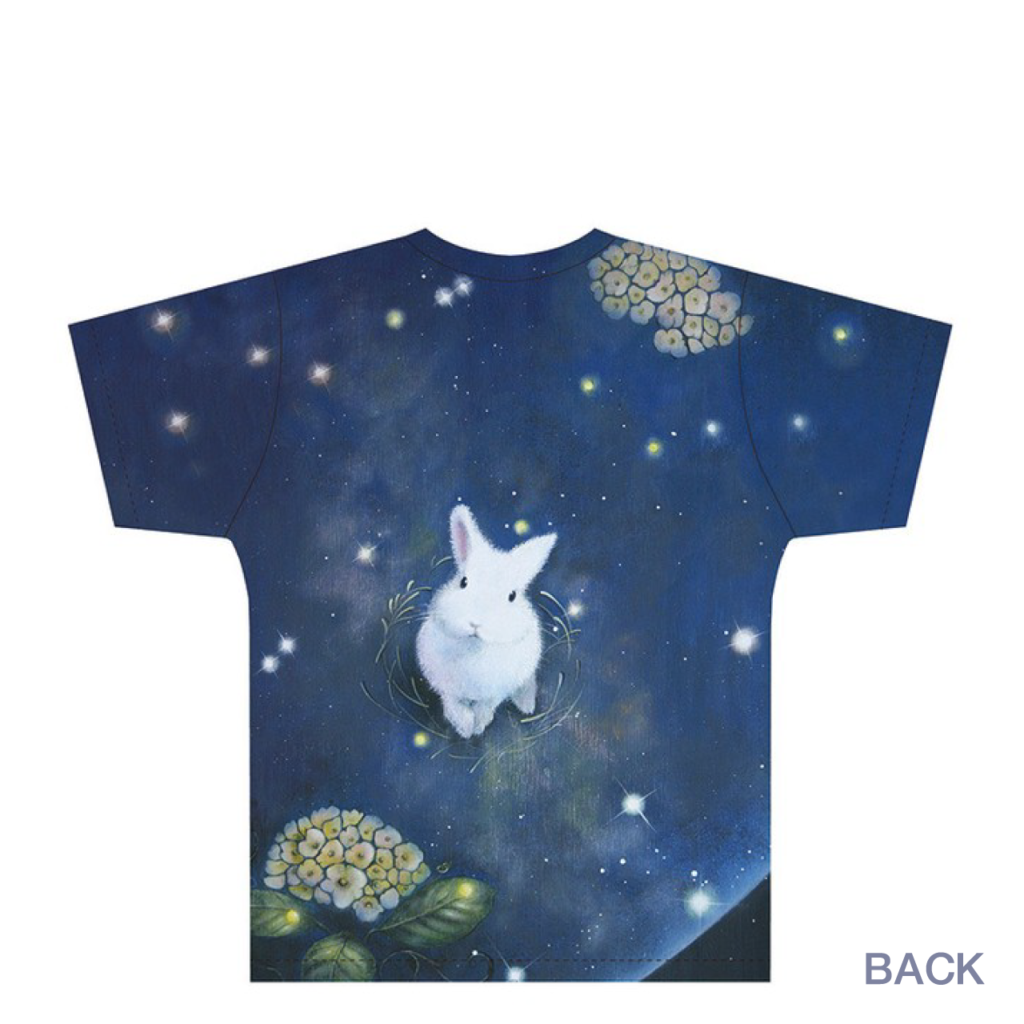 月とうさぎのイラストTシャツ