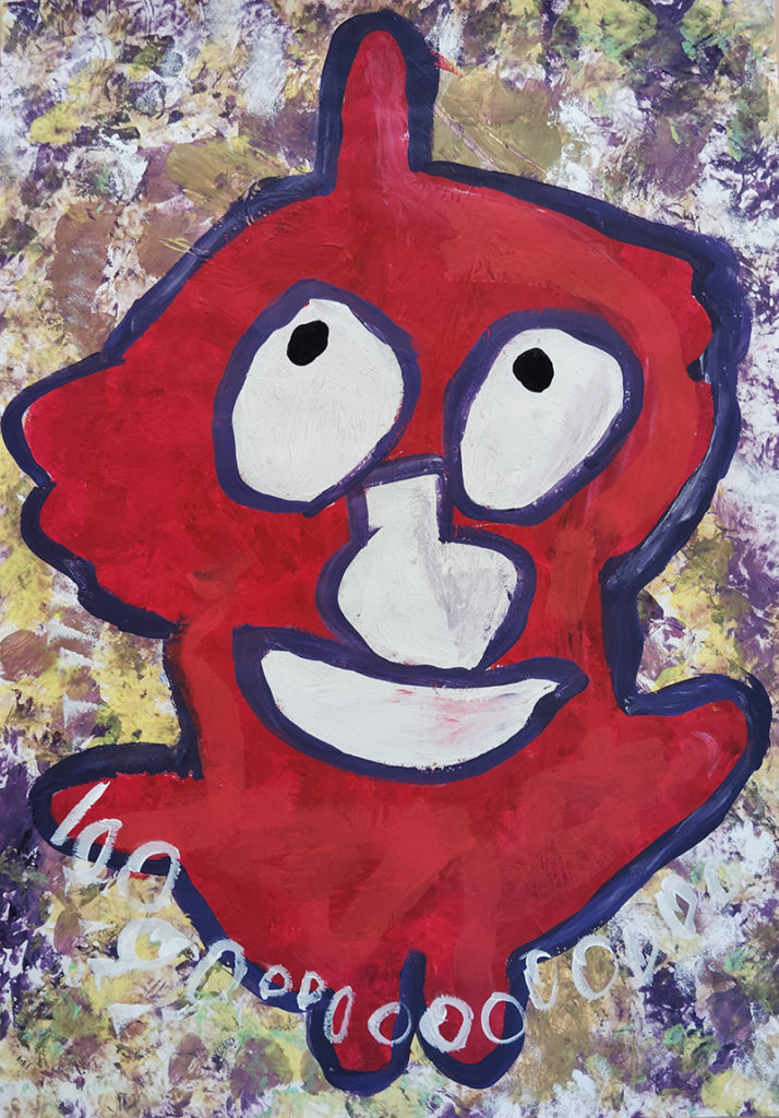 Ikkei Harada さんの金賞作品『ドッジボールが得意な ぼくのお友達』｜JIA Future Artists Award 2025 6–8歳部門